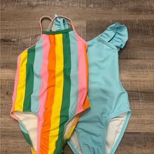 Old Navy Kids Striped and Solid One Piece Swimsuit